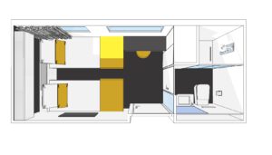 Rivierschip-CroisiEurope-MS Madeleine-Cruise-Hutcategorie-Diagram-Buitenhut