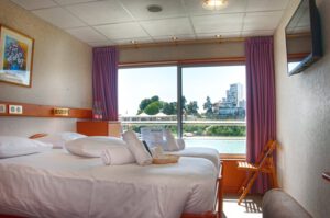 Rivierschip-Croisieurope-MS La Belle de Cadix-Cruise-Hutcategorie-Buitenhut op Bovendek