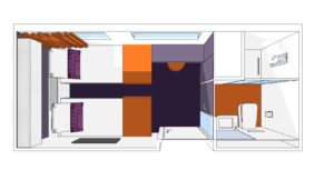 Rivierschip-CroisiEurope-MS Raymonde-Cruise-Hutcategorie-Diagram-Buitenhut