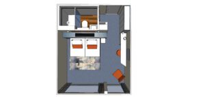 Rivierschip-CroisiEurope-MS Van Gogh-Cruise-Diagram-Hutcategorie-Buitenhut