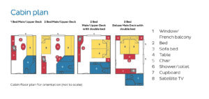 Rivierschip-Nicko Cruises-MS Frederic Chopin-Cruise-Hutcategorie-Diagram