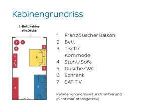 Rivierschip-Nicko Cruises-MS Steigenberger Legacy-Cruise-Hutcategorie-Diagram