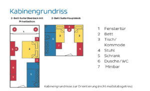 Rivierschip-Nicko Cruises-MS Thurgau Exotic III-Cruise-Hutcategorie-Diagram