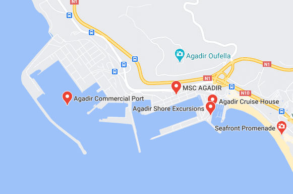 Marokko-Agadir-Cruise-Haven-Map