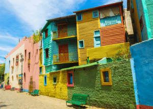 Argentinie-Buenos-Aires-cruise-haven-gekleurde huisjes