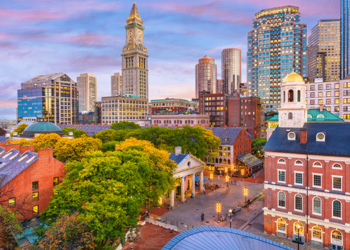 Verenigde Staten-Boston-Cruise-Haven-uitzicht-stad