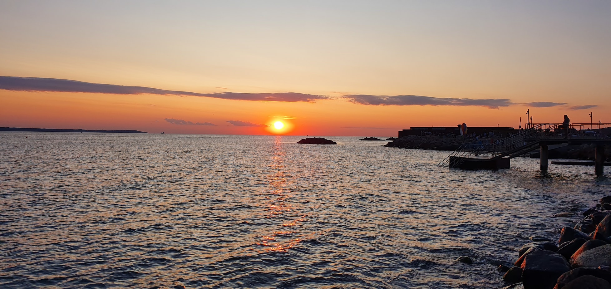 Zweden-helsingborg-zee-zonsondergang
