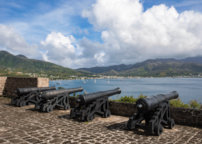 dominicaanse republiek-cabrits-kanonnen-uitzicht
