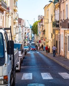 Frankrijk-Sete-straat-huizen